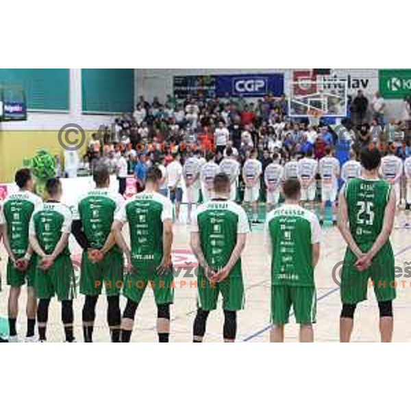 action during the Final of Nova KBM league basketball match between Krka and Petrol Olimpija in Novo Mesto, Slovenia on May 27, 2018