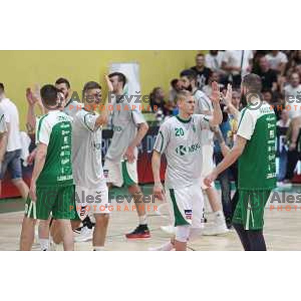 action during the Final of Nova KBM league basketball match between Krka and Petrol Olimpija in Novo Mesto, Slovenia on May 27, 2018