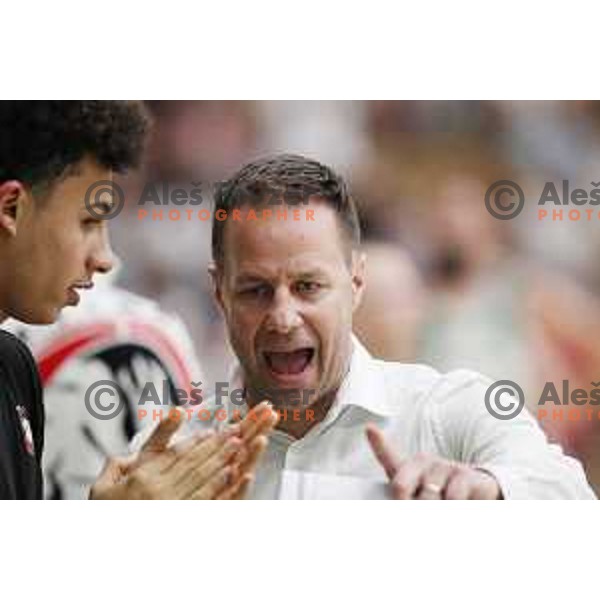 action during the Final of Nova KBM league basketball match between Krka and Petrol Olimpija in Novo Mesto, Slovenia on May 27, 2018