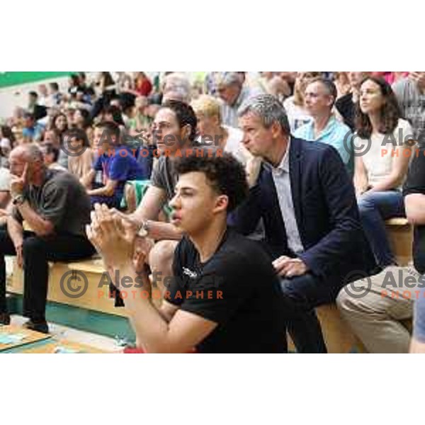 action during the Final of Nova KBM league basketball match between Krka and Petrol Olimpija in Novo Mesto, Slovenia on May 27, 2018