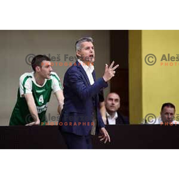 action during the Final of Nova KBM league basketball match between Krka and Petrol Olimpija in Novo Mesto, Slovenia on May 27, 2018