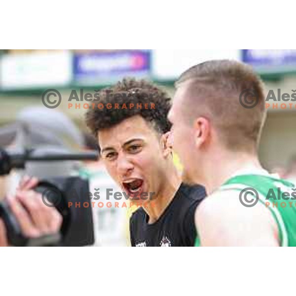 action during the Final of Nova KBM league basketball match between Krka and Petrol Olimpija in Novo Mesto, Slovenia on May 27, 2018