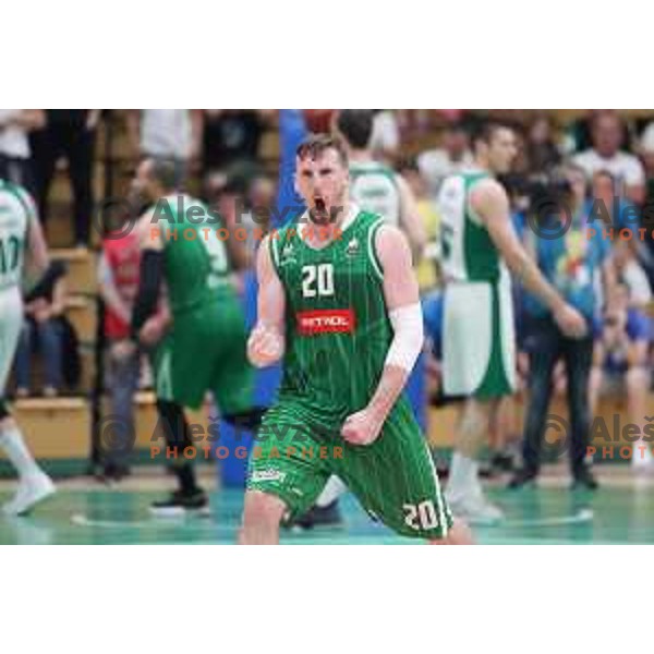 action during the Final of Nova KBM league basketball match between Krka and Petrol Olimpija in Novo Mesto, Slovenia on May 27, 2018