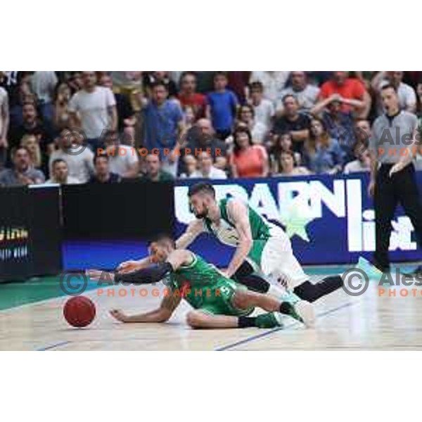 action during the Final of Nova KBM league basketball match between Krka and Petrol Olimpija in Novo Mesto, Slovenia on May 27, 2018