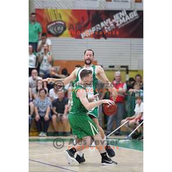 action during the Final of Nova KBM league basketball match between Krka and Petrol Olimpija in Novo Mesto, Slovenia on May 27, 2018