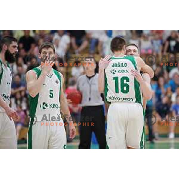 action during the Final of Nova KBM league basketball match between Krka and Petrol Olimpija in Novo Mesto, Slovenia on May 27, 2018