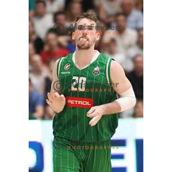 action during the Final of Nova KBM league basketball match between Krka and Petrol Olimpija in Novo Mesto, Slovenia on May 27, 2018