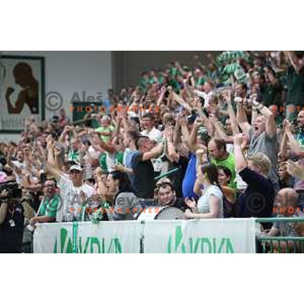 action during the Final of Nova KBM league basketball match between Krka and Petrol Olimpija in Novo Mesto, Slovenia on May 27, 2018