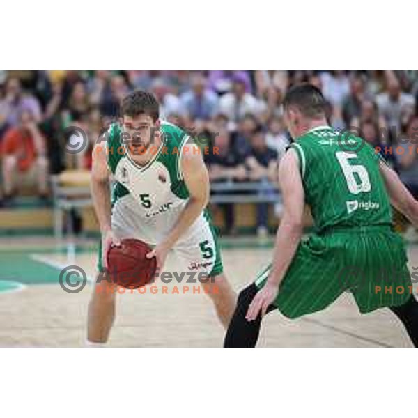 action during the Final of Nova KBM league basketball match between Krka and Petrol Olimpija in Novo Mesto, Slovenia on May 27, 2018