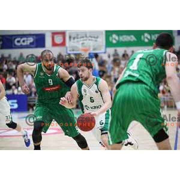action during the Final of Nova KBM league basketball match between Krka and Petrol Olimpija in Novo Mesto, Slovenia on May 27, 2018