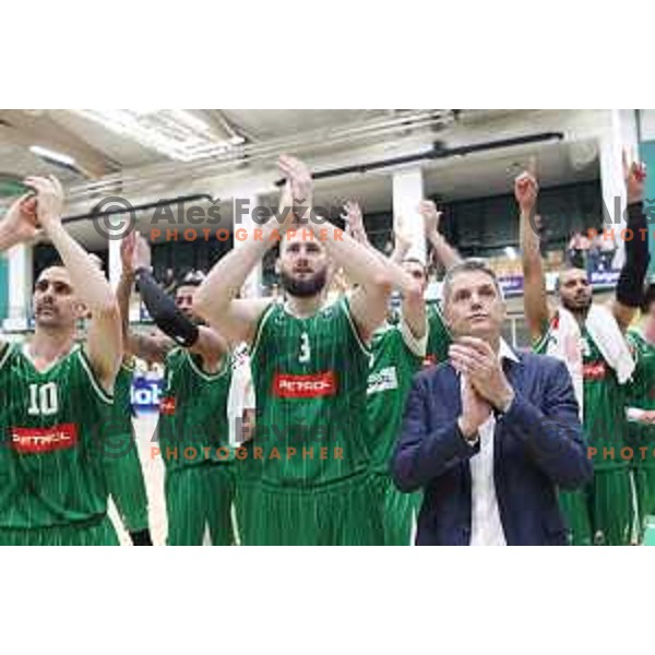 action during the Final of Nova KBM league basketball match between Krka and Petrol Olimpija in Novo Mesto, Slovenia on May 27, 2018