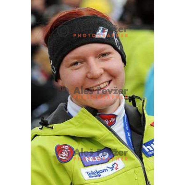 Marusa Ferk after second run of 44.Golden Fox Audi FIS Alpine Ski World Cup Giant Slalom in Maribor11.1.2007. Photo by Ales Fevzer 