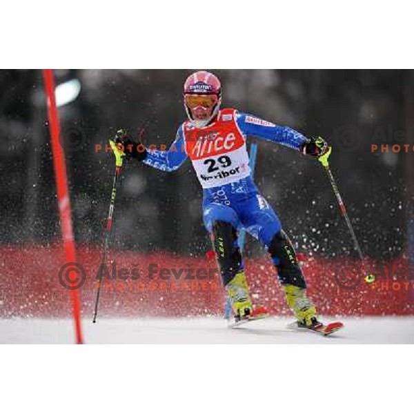 Aline Bonjour in first run of 44.Golden Fox Audi FIS Alpine Ski World Cup Slalom in Maribor13.1.2007. Photo by Ales Fevzer 