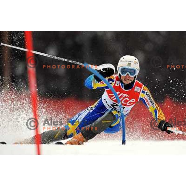 Frida Hansdotter in first run of 44.Golden Fox Audi FIS Alpine Ski World Cup Slalom in Maribor13.1.2007. Photo by Ales Fevzer 