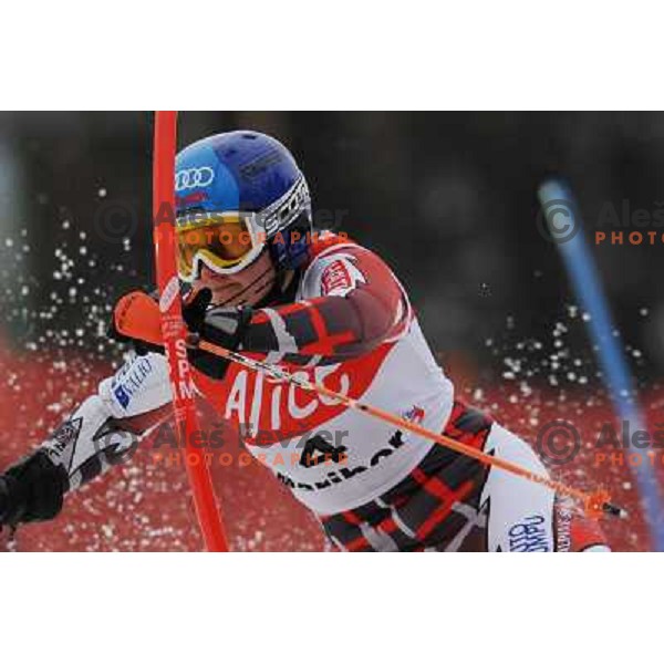 Tanja Poutiainen in first run of 44.Golden Fox Audi FIS Alpine Ski World Cup Slalom in Maribor13.1.2007. Photo by Ales Fevzer 