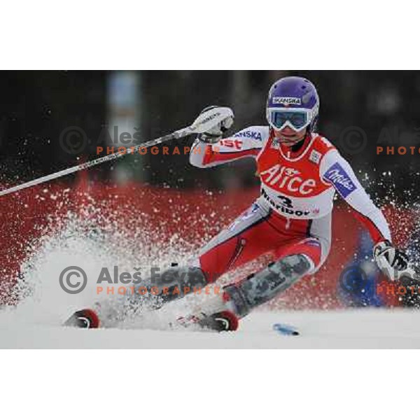 Sarka Zahrobska in first run of 44.Golden Fox Audi FIS Alpine Ski World Cup Slalom in Maribor13.1.2007. Photo by Ales Fevzer 