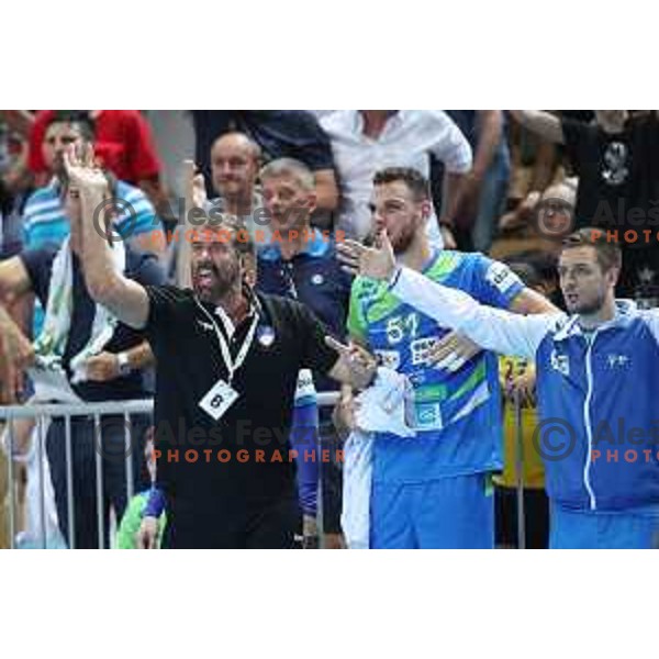 Veselin Vujovic (SLO) during Qualification handball match for World Championship 2019 between Slovenia and Hungary in Bonifika hall, Koper, Slovenia on June 9, 2018