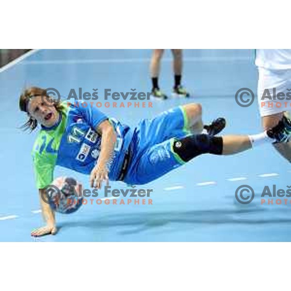 action during Qualification handball match for World Championship 2019 between Slovenia and Hungary in Bonifika hall, Koper, Slovenia on June 9, 2018