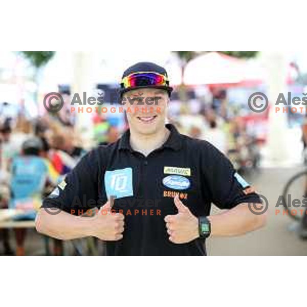 Alexander Stevens (GER), winner of Marathon Franja UCI Gran Fondo World Tour Ljubljana-Vrhnika-Cerkno-Skofja Loka-Ljubljana 156 km , Slovenia on June 10, 2018