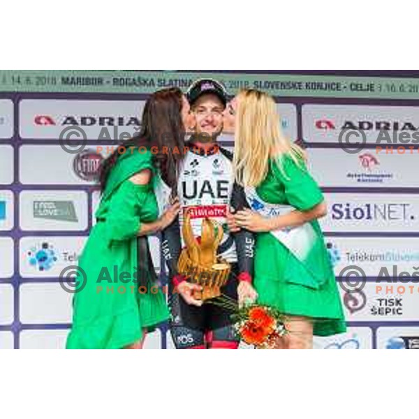 Simone Consonni, winner of first stage on 25th Tour de Slovenia 2018 cycling race between Lendava and Murska Sobota, Slovenia on June 13, 2018