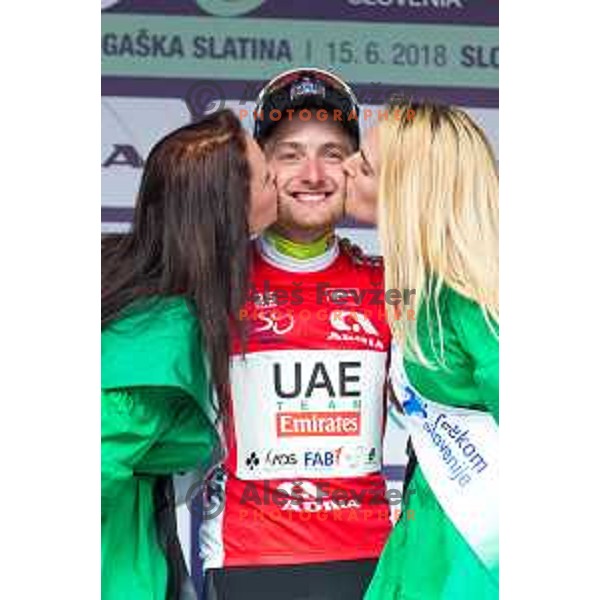 Simone Consonni, winner of first stage on 25th Tour de Slovenia 2018 cycling race between Lendava and Murska Sobota, Slovenia on June 13, 2018