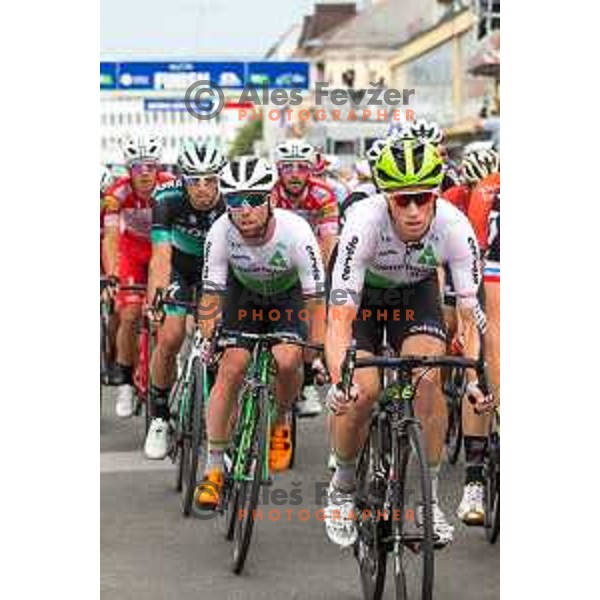 Mark Cavendish (left) during Stage 1 of 25th Tour de Slovenia 2018 cycling race between Lendava and Murska Sobota, Slovenia on June 13, 2018