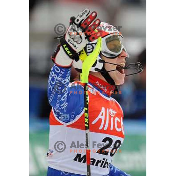 Sandera Gini after second run of 44.Golden Fox Audi FIS Alpine Ski World Cup Slalom in Maribor13.1.2007. Photo by Ales Fevzer 