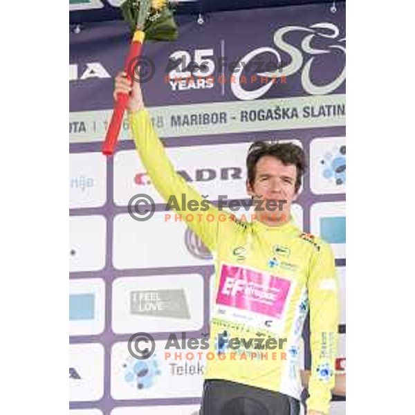 Rigoberto Uran, winner of third stage of 25th Tour of Slovenia cycling race between Slovenske Konjice in Celje (175,7 km), Slovenia on June 15, 2018