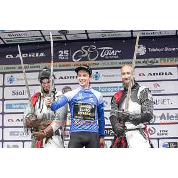 Primoz Roglic ( Lotto Jumbo NL) at the finish of third stage of 25th Tour of Slovenia cycling race between Slovenske Konjice in Celje (175,7 km), Slovenia on June 15, 2018