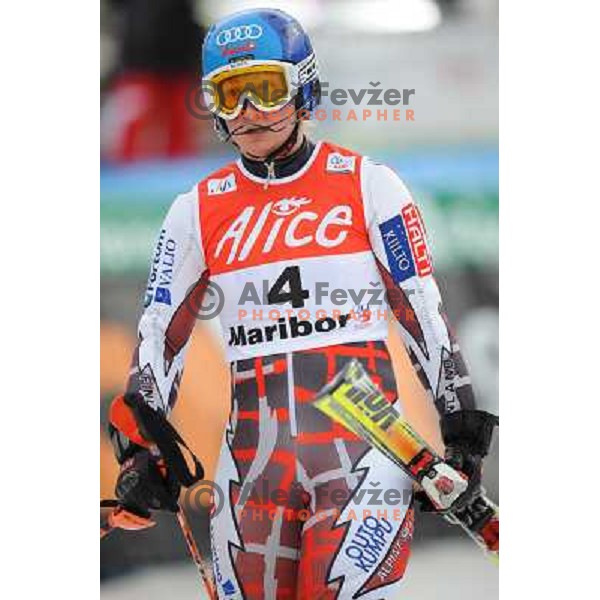 Tanja Poutiainen after second run of 44.Golden Fox Audi FIS Alpine Ski World Cup Slalom in Maribor13.1.2007. Photo by Ales Fevzer 