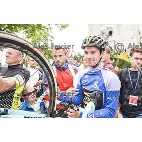 Primoz Roglic ( Lotto Jumbo NL) at the finish of third stage of 25th Tour of Slovenia cycling race between Slovenske Konjice in Celje (175,7 km), Slovenia on June 15, 2018