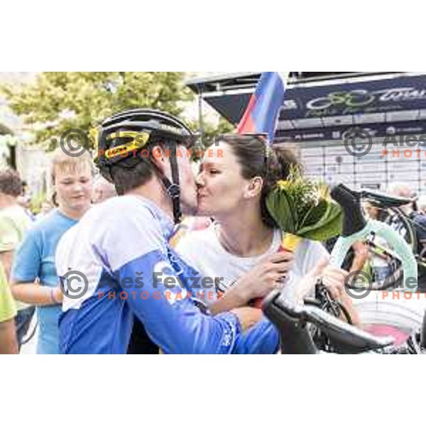 Primoz Roglic ( Lotto Jumbo NL) at the finish of third stage of 25th Tour of Slovenia cycling race between Slovenske Konjice in Celje (175,7 km), Slovenia on June 15, 2018