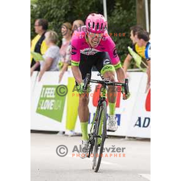 Rigoberto Uran, winner of third stage of 25th Tour of Slovenia cycling race between Slovenske Konjice in Celje (175,7 km), Slovenia on June 15, 2018