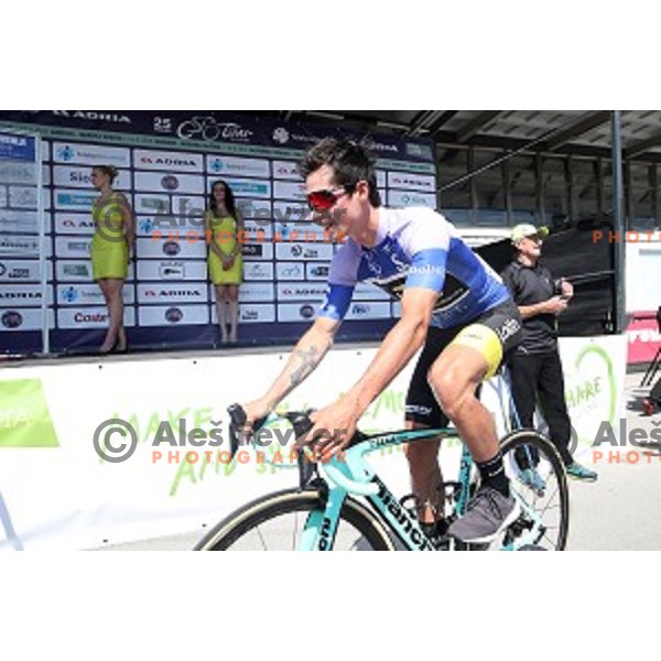 Primoz Roglic at the start of fourth stage of 25th Tour of Slovenia cycling race between Ljubljana and Kamnik (155 km) Slovenia on June 16, 2018
