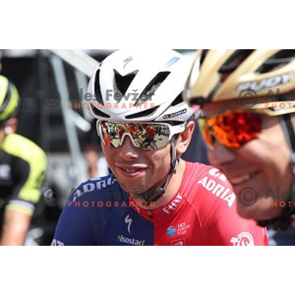 at the start of fourth stage of 25th Tour of Slovenia cycling race between Ljubljana and Kamnik (155 km) Slovenia on June 16, 2018