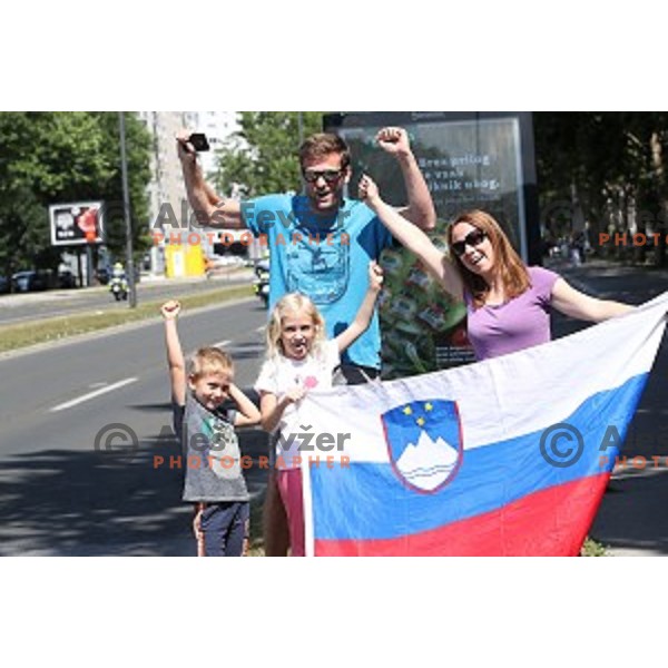 at the start of fourth stage of 25th Tour of Slovenia cycling race between Ljubljana and Kamnik (155 km) Slovenia on June 16, 2018