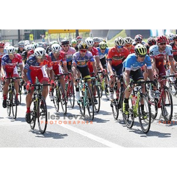 at the start of fourth stage of 25th Tour of Slovenia cycling race between Ljubljana and Kamnik (155 km) Slovenia on June 16, 2018