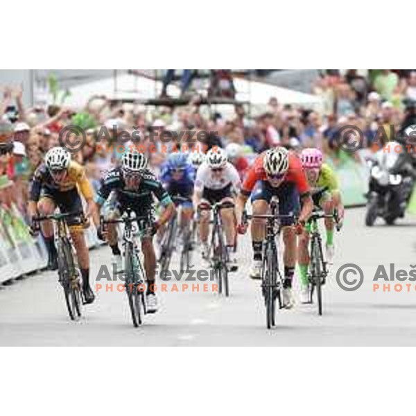 Matej Mohoric (Bahrain Merida) second placed at fourth stage of 25th Tour of Slovenia cycling race between Ljubljana and Kamnik (155 km) Slovenia on June 16, 2018