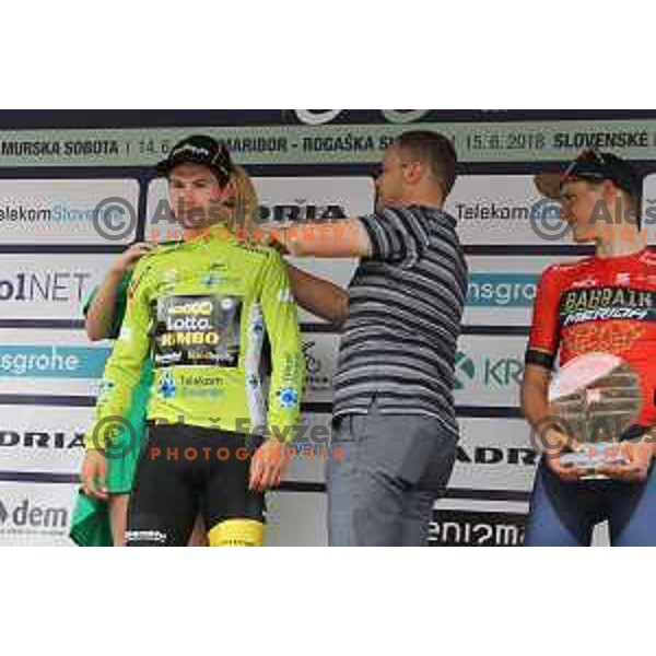 Primoz Roglic (Lotto Jumbo NL), winner of 25th Tour of Slovenia cycling race in Novo Mesto, Slovenia on June 17, 2018