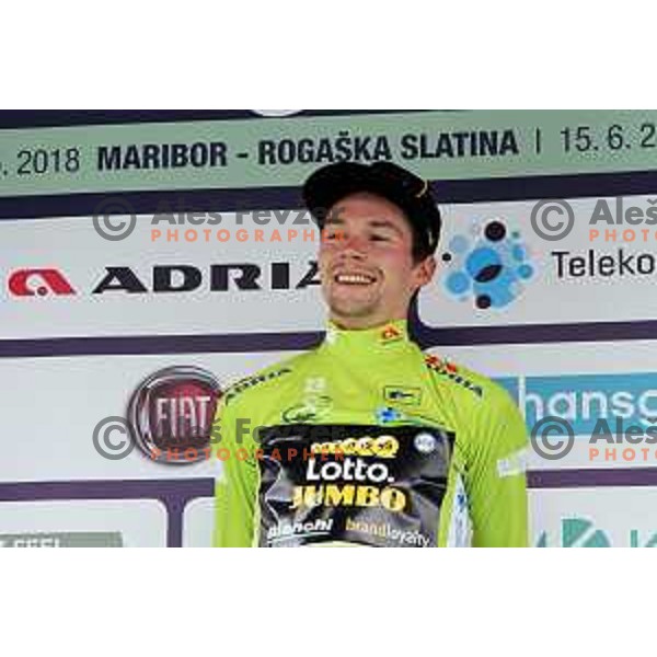 Primoz Roglic (Lotto Jumbo NL), winner of 25th Tour of Slovenia cycling race in Novo Mesto, Slovenia on June 17, 2018