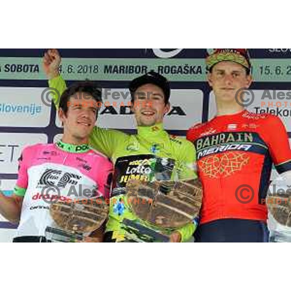 Primoz Roglic (Lotto Jumbo NL), winner of 25th Tour of Slovenia cycling race in Novo Mesto, Slovenia on June 17, 2018