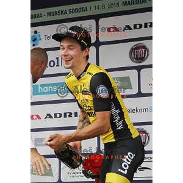 Primoz Roglic (Lotto Jumbo NL), winner of 25th Tour of Slovenia cycling race in Novo Mesto, Slovenia on June 17, 2018
