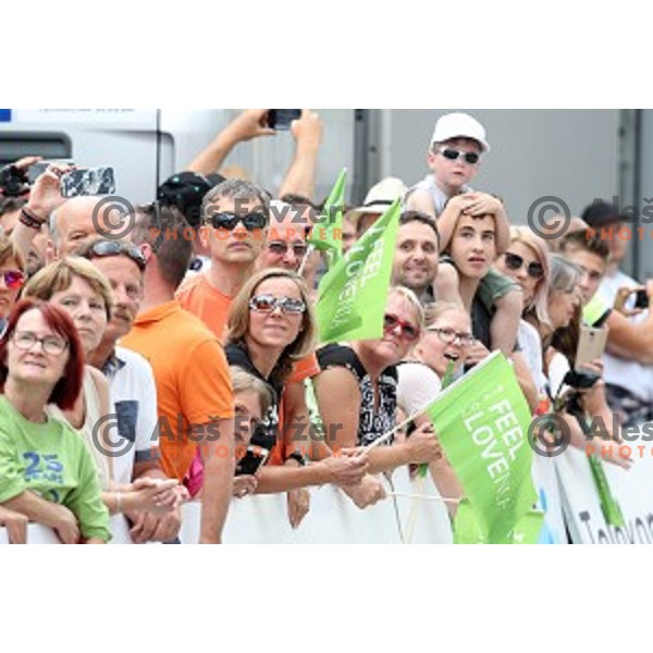 at the start of fourth stage of 25th Tour of Slovenia cycling race between Ljubljana and Kamnik (155 km) Slovenia on June 16, 2018