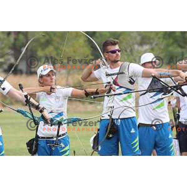 Ana Umer of Slovenia Archery team at Tarragona 2018 Mediteranean Games (Sredozemske igre), Spain on June 23, 2018