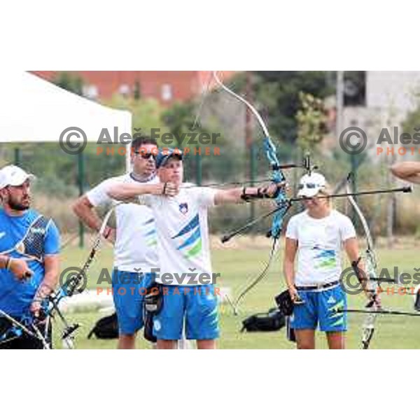 Den Habjan Malavasic of Slovenia Archery team at Tarragona 2018 Mediteranean Games (Sredozemske igre), Spain on June 23, 2018