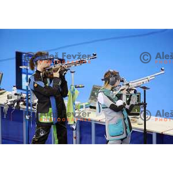 Ziva Dvorsak of Slovenia, bronze medalist at air rifle shooting during second day of 18. Mediteranean Games Tarragona 2018 (Sredozemske Igre) in Spain on June 24, 2018