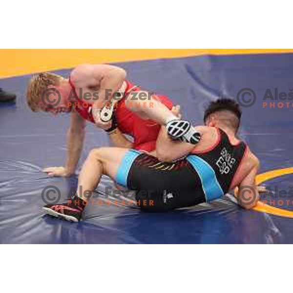 David Habat of Slovenia competes in wrestling freestyle 65 kg at 18. Mediteranean Games Tarragona 2018 ( Sredozemske Igre) in Spain on June 25, 2018