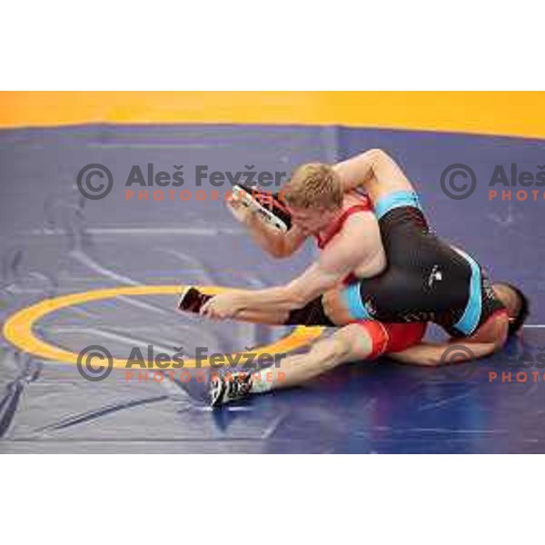 David Habat of Slovenia competes in wrestling freestyle 65 kg at 18. Mediteranean Games Tarragona 2018 ( Sredozemske Igre) in Spain on June 25, 2018