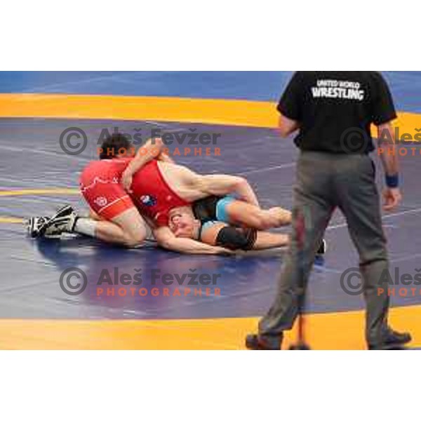 David Habat of Slovenia competes in wrestling freestyle 65 kg at 18. Mediteranean Games Tarragona 2018 ( Sredozemske Igre) in Spain on June 25, 2018