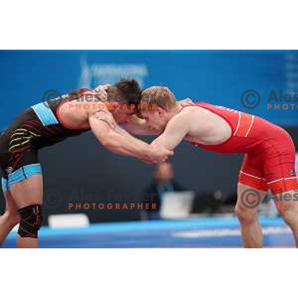 David Habat of Slovenia competes in wrestling freestyle 65 kg at 18. Mediteranean Games Tarragona 2018 ( Sredozemske Igre) in Spain on June 25, 2018